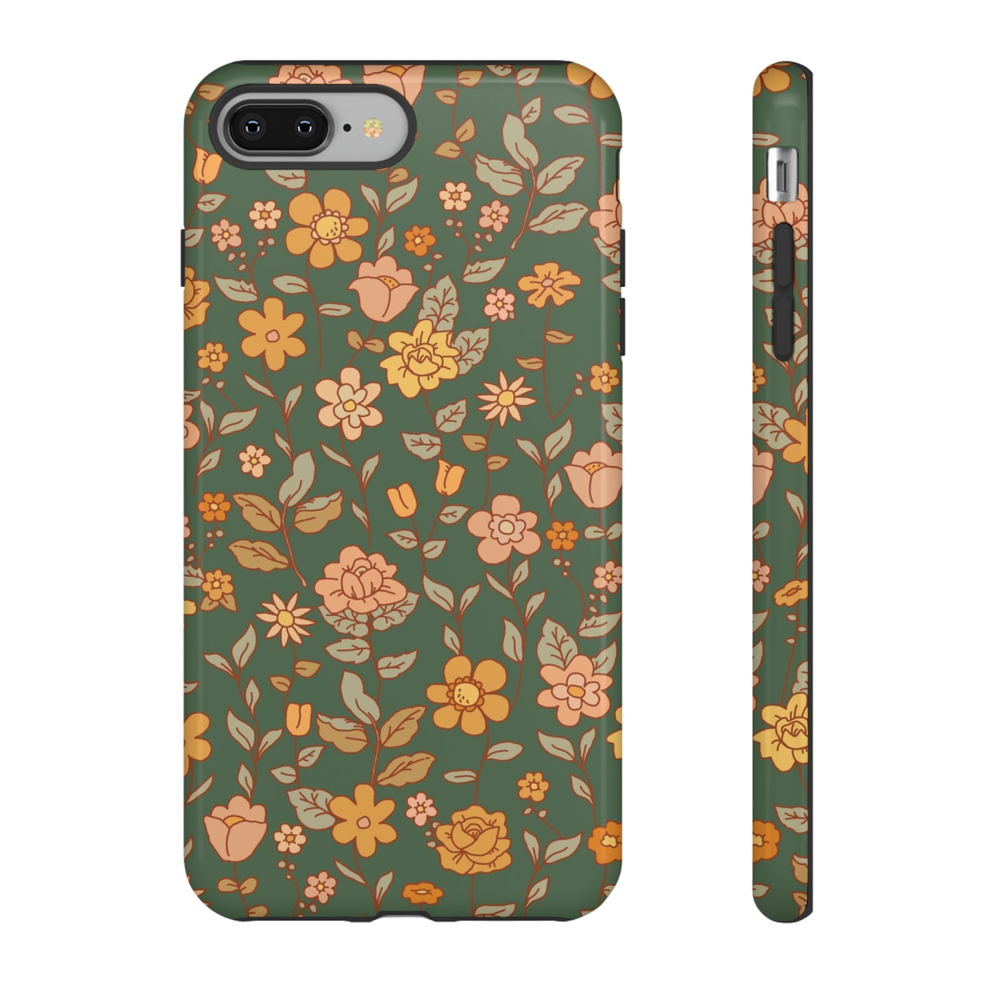 Green Old Fashioned Flowers | Tough Phone Case