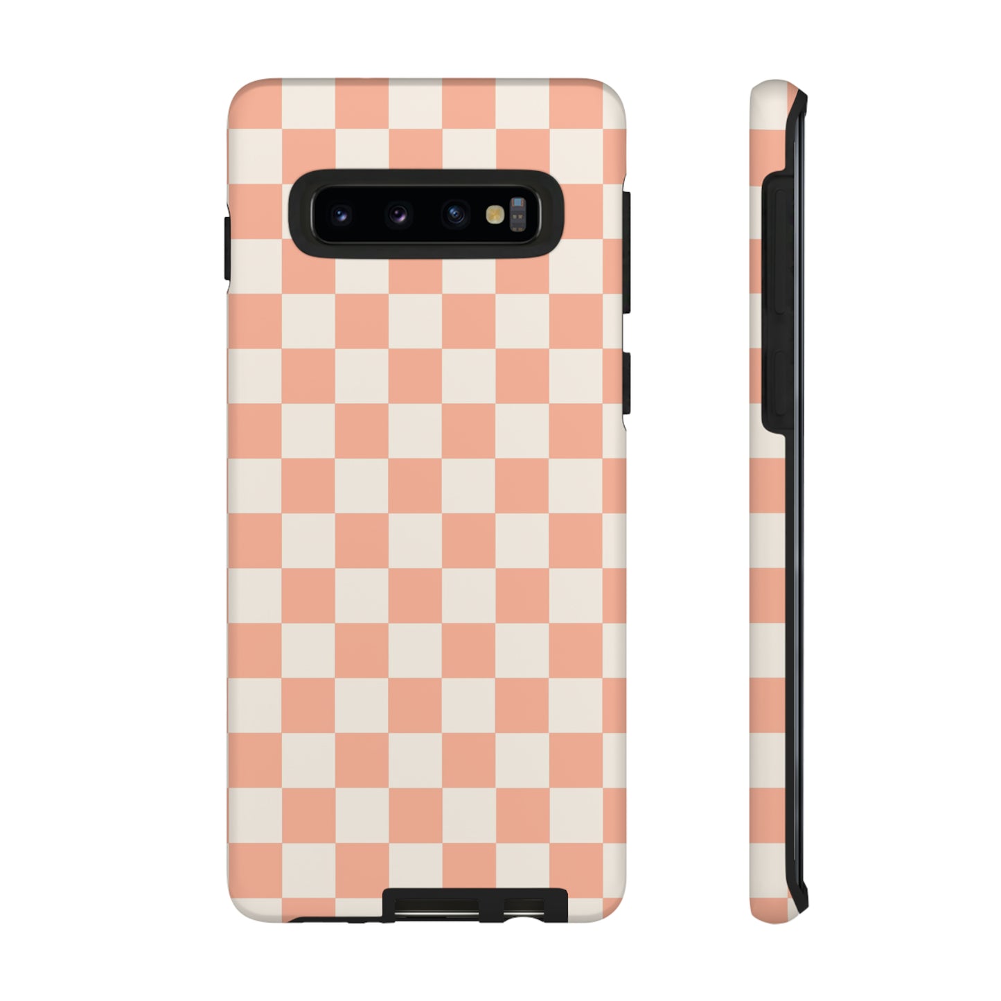 Light Peach Checkers | Tough Phone Case