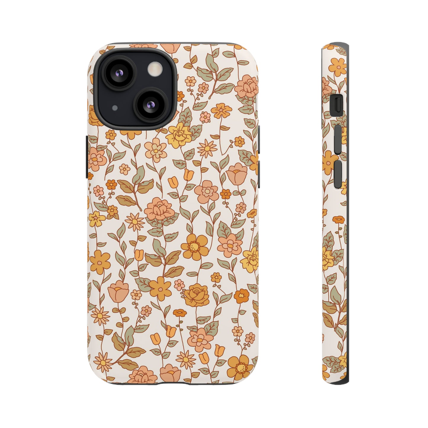 White Old Fashioned Flowers | Tough Phone Case