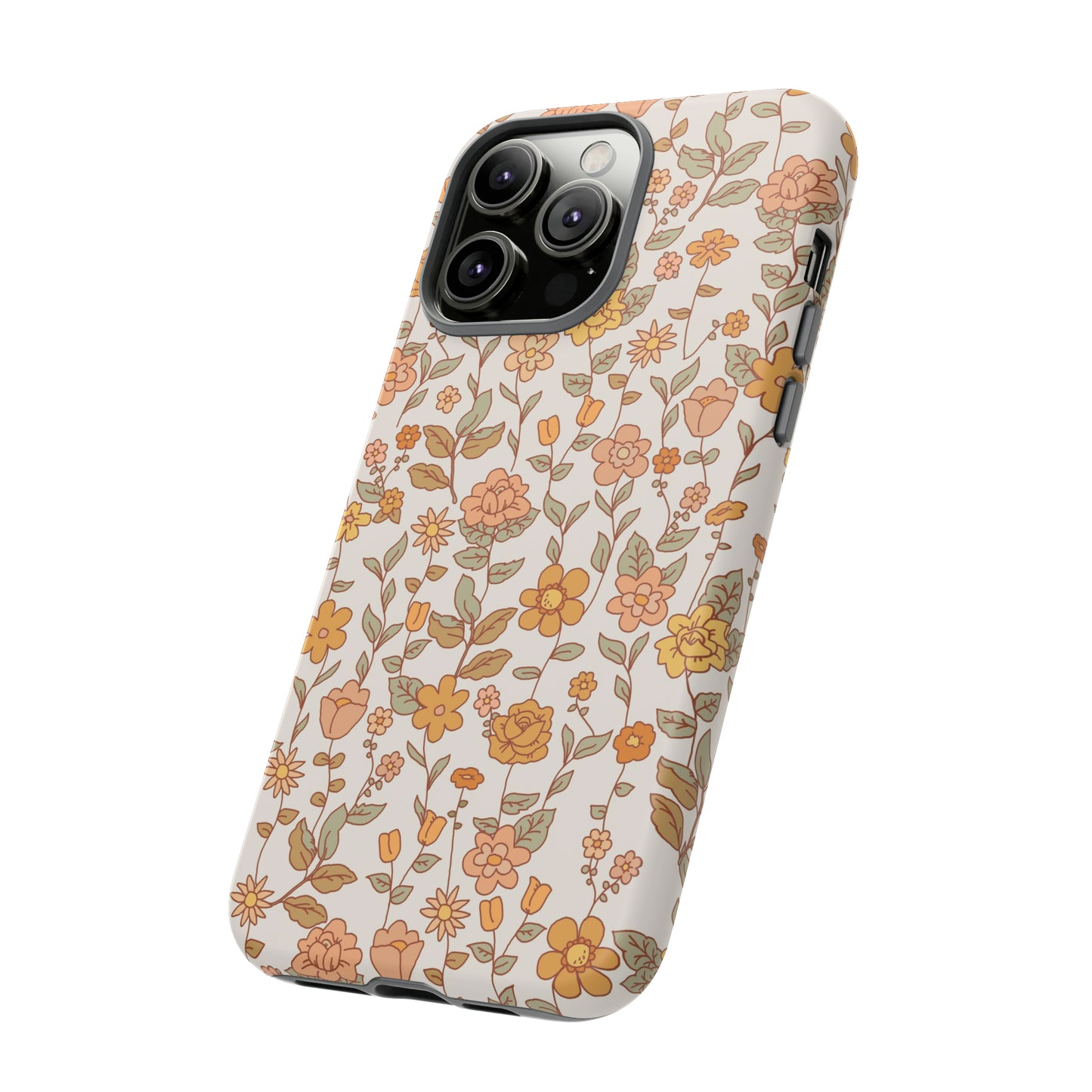 White Old Fashioned Flowers | Tough Phone Case