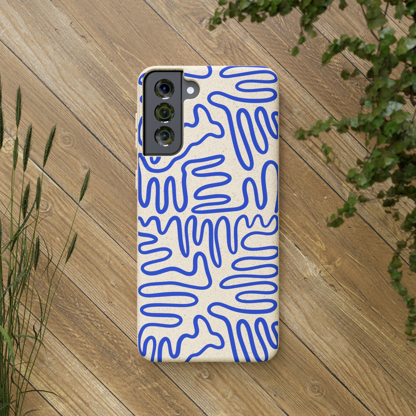 Blue Squigles | 100% Biodegradable Phone Case