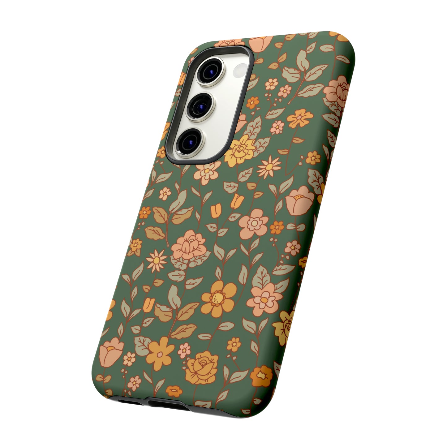 Green Old Fashioned Flowers | Tough Phone Case