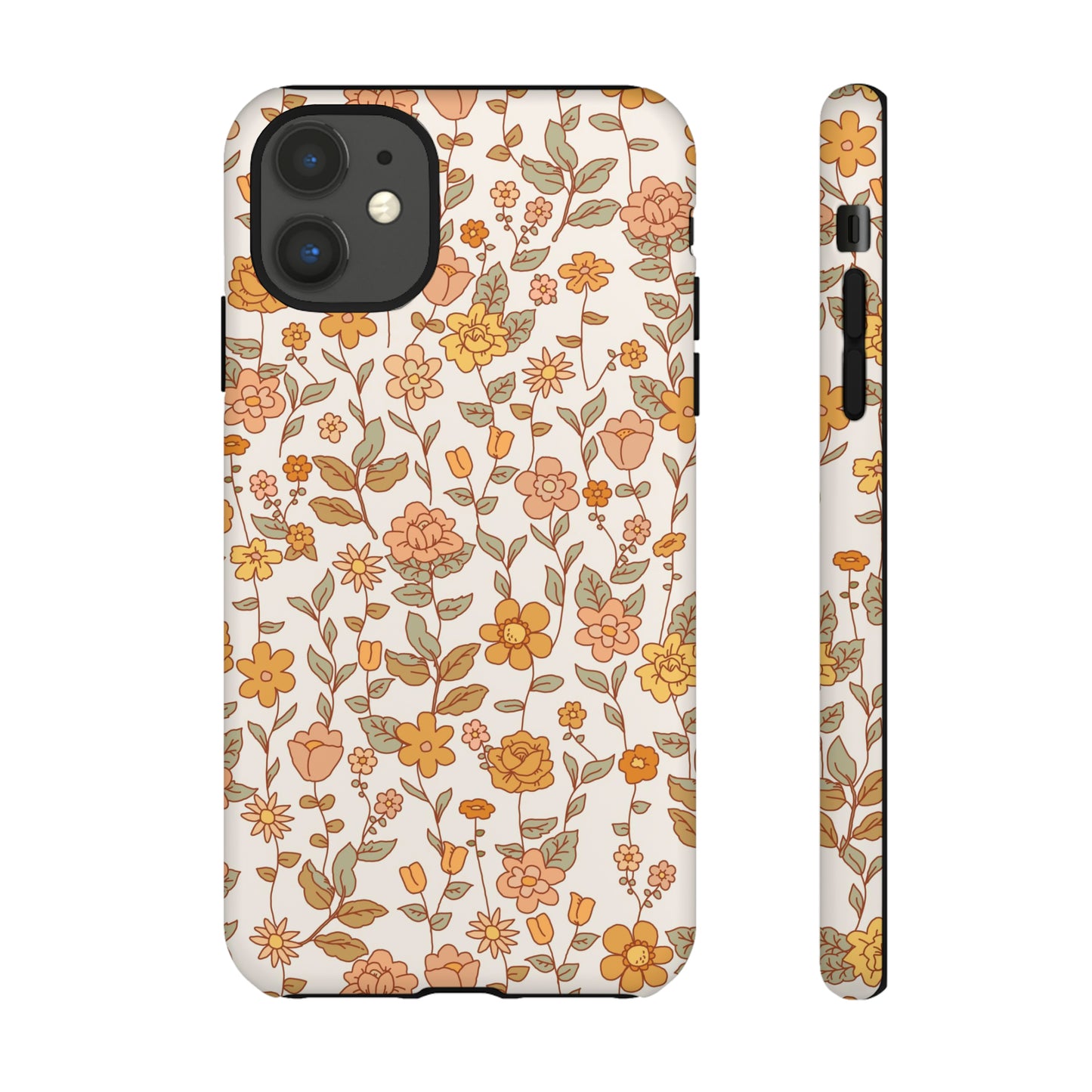 White Old Fashioned Flowers | Tough Phone Case