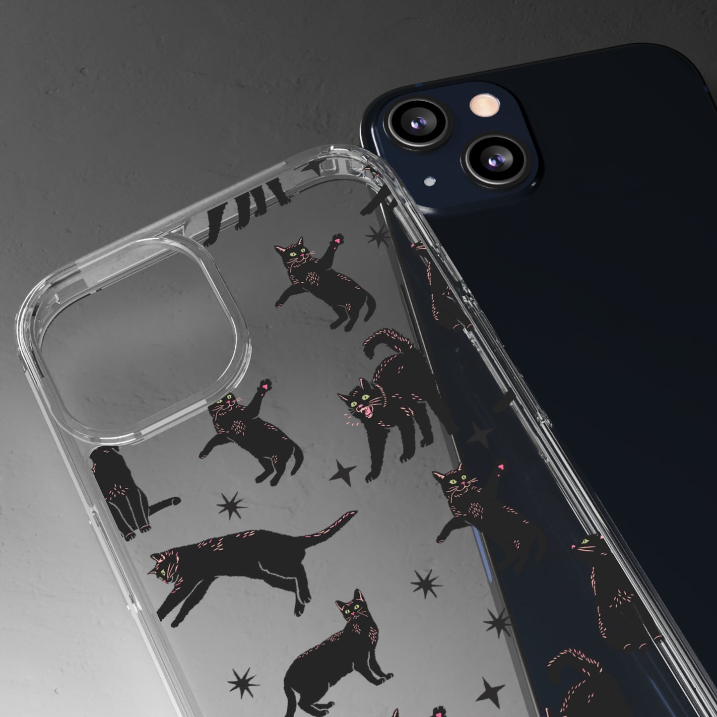 Black Cat Lover Clear Phone Case