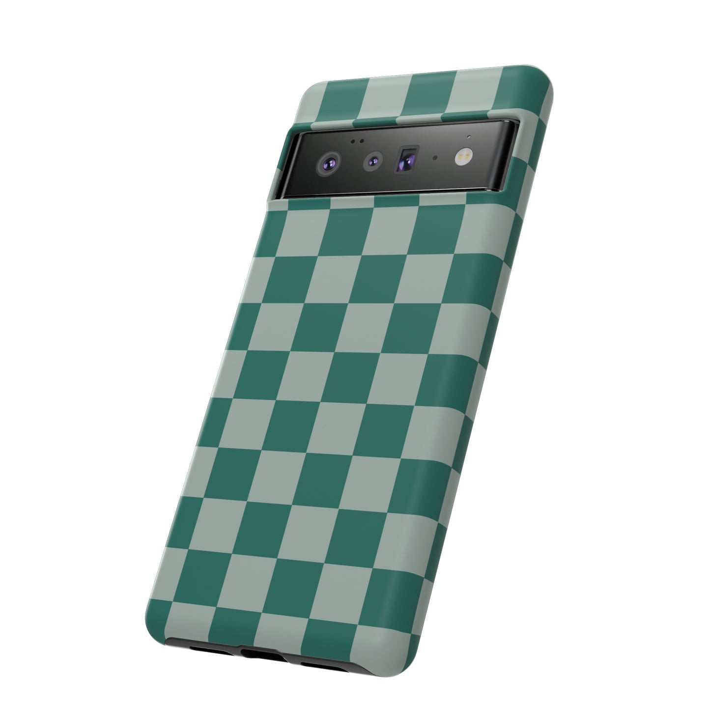 Green on Green Checkerboard | Tough Phone Case