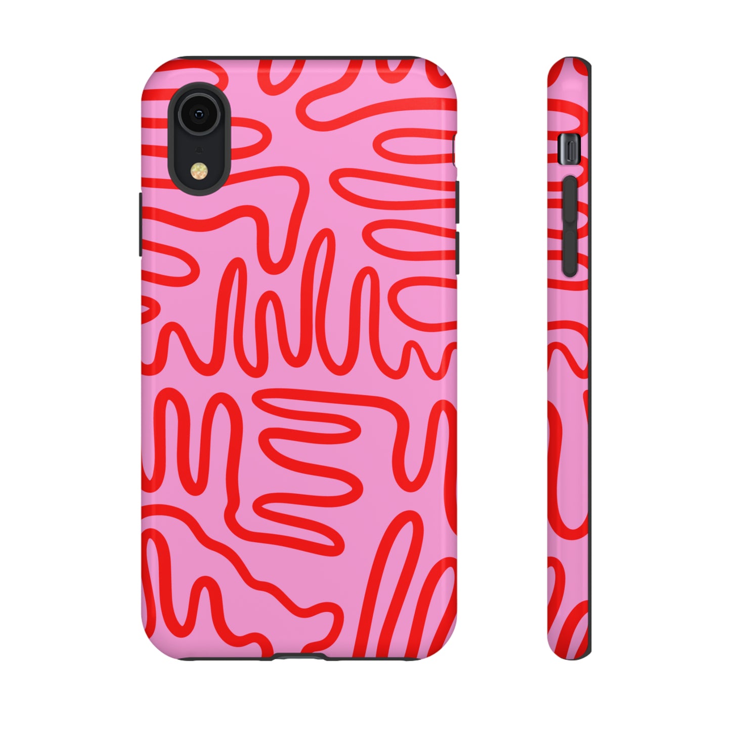 Red and Pink Squigles | Tough Phone Case