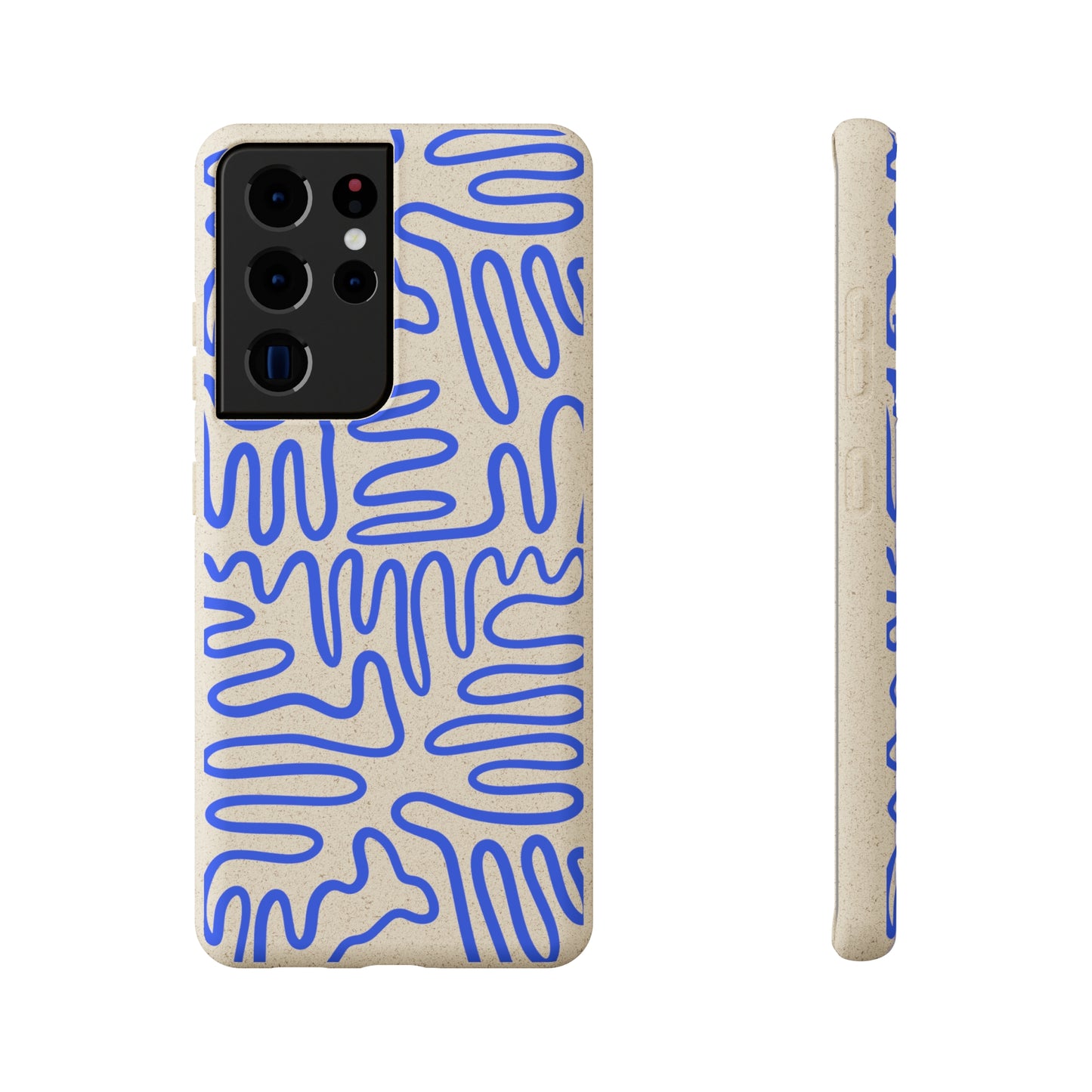 Blue Squigles | 100% Biodegradable Phone Case