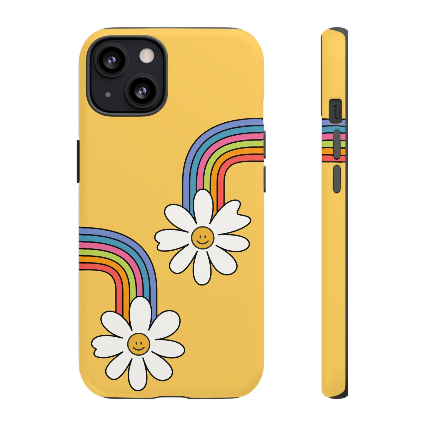 Groovy Rainbow Smiley Faces Phone Case- Tough Cases