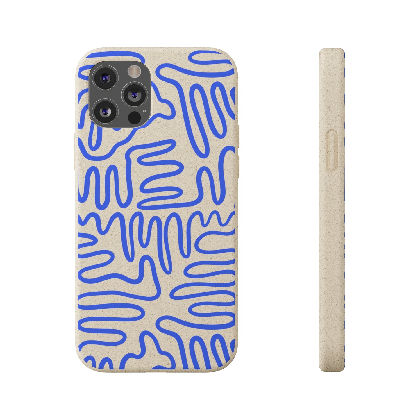 Blue Squigles | 100% Biodegradable Phone Case