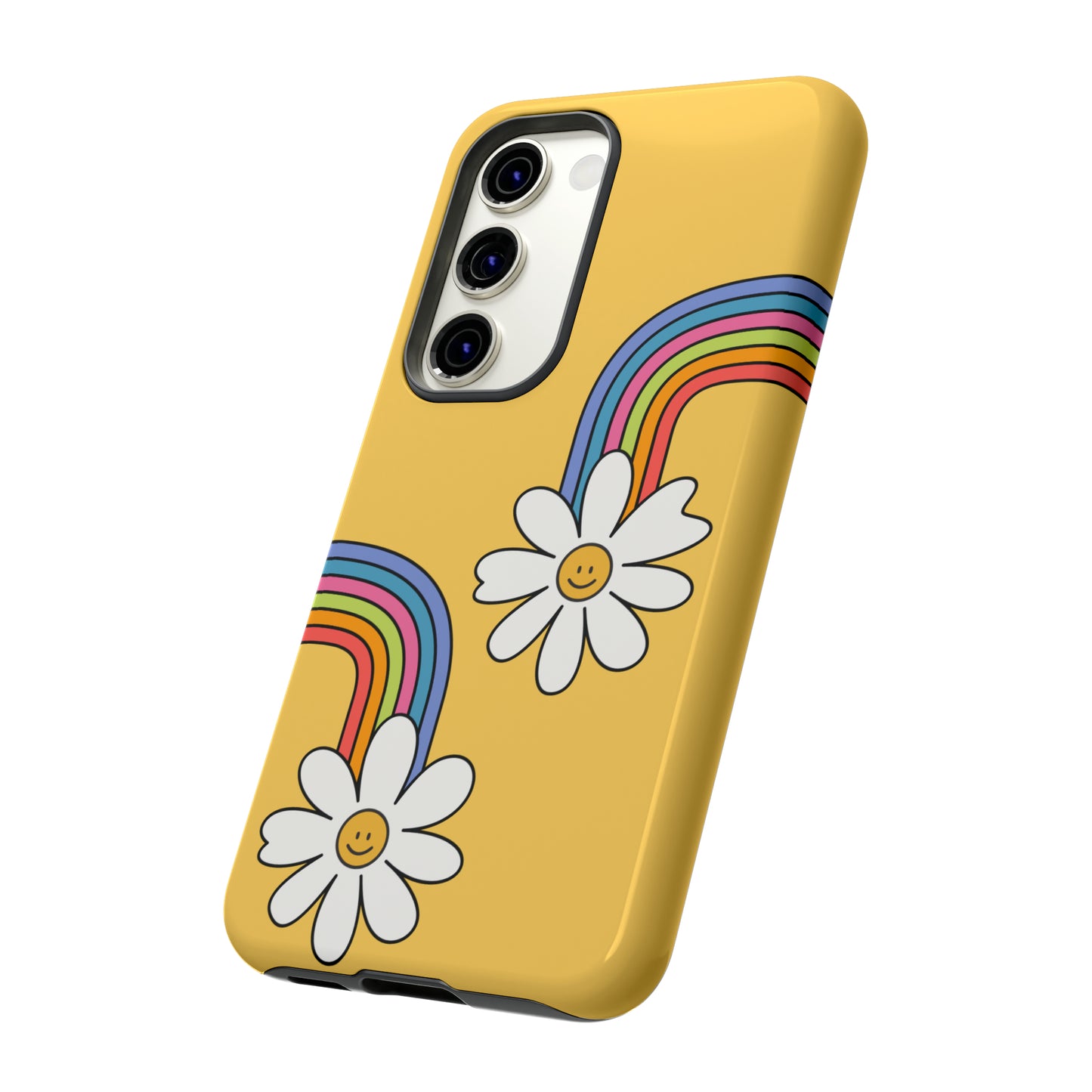 Groovy Rainbow Smiley Faces Phone Case- Tough Cases