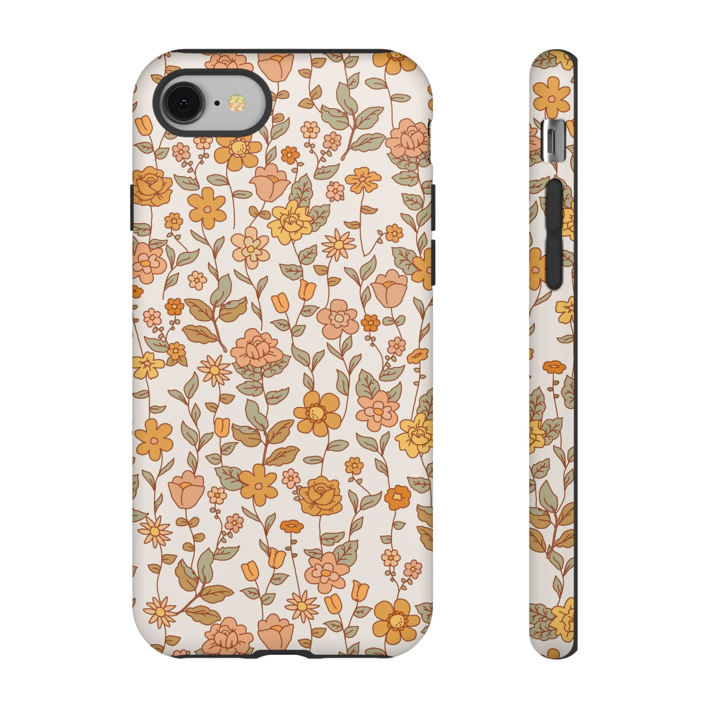 White Old Fashioned Flowers | Tough Phone Case