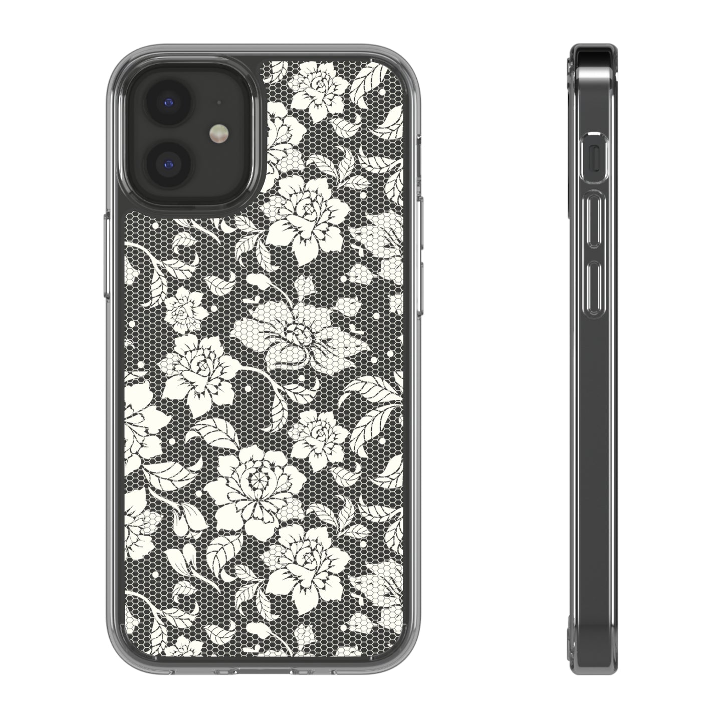 Romantic Lace Coquette Clear Phone Case