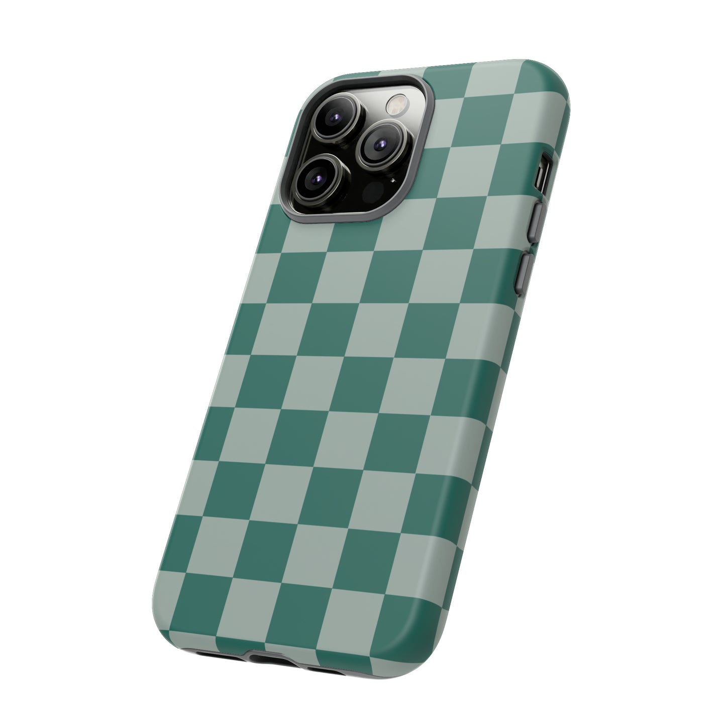 Green on Green Checkerboard | Tough Phone Case