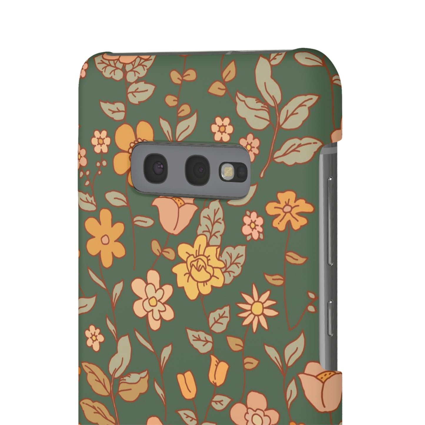 Green Old Fashioned Flowers / Snap Cases