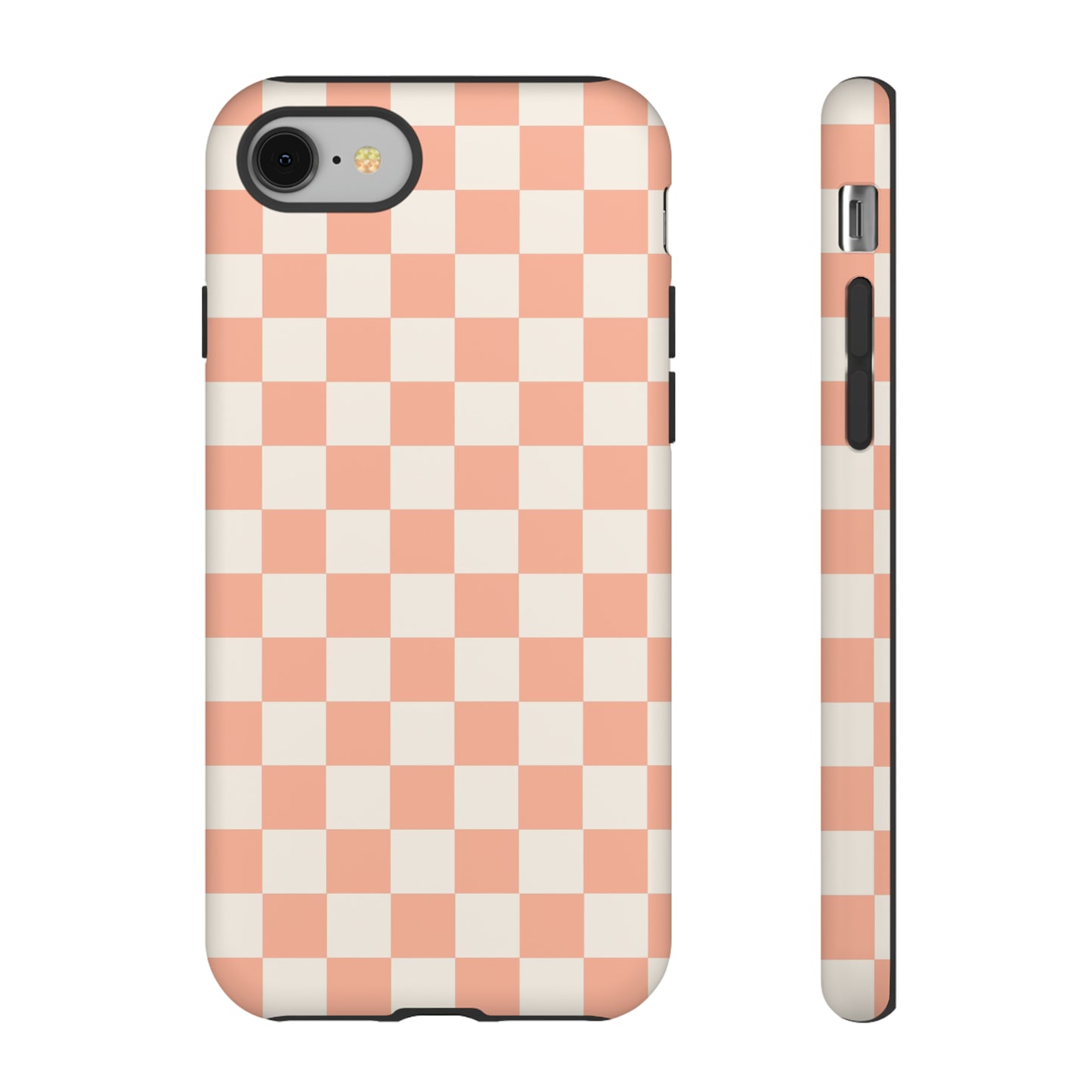 Light Peach Checkers | Tough Phone Case