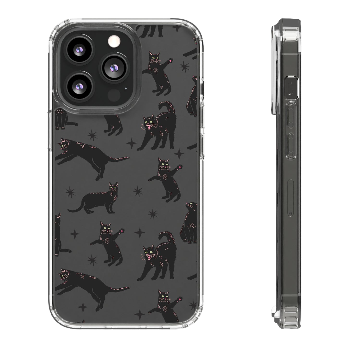 Black Cat Lover Clear Phone Case