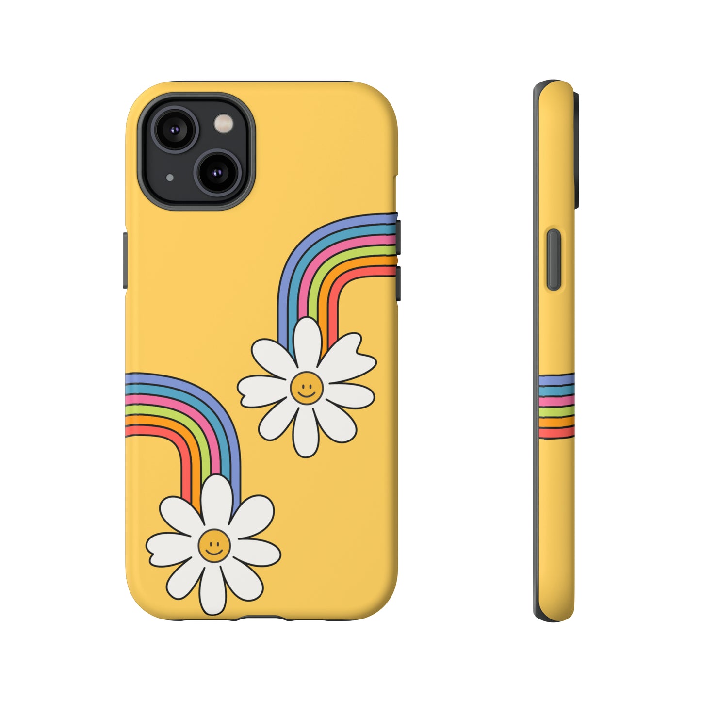 Groovy Rainbow Smiley Faces Phone Case- Tough Cases