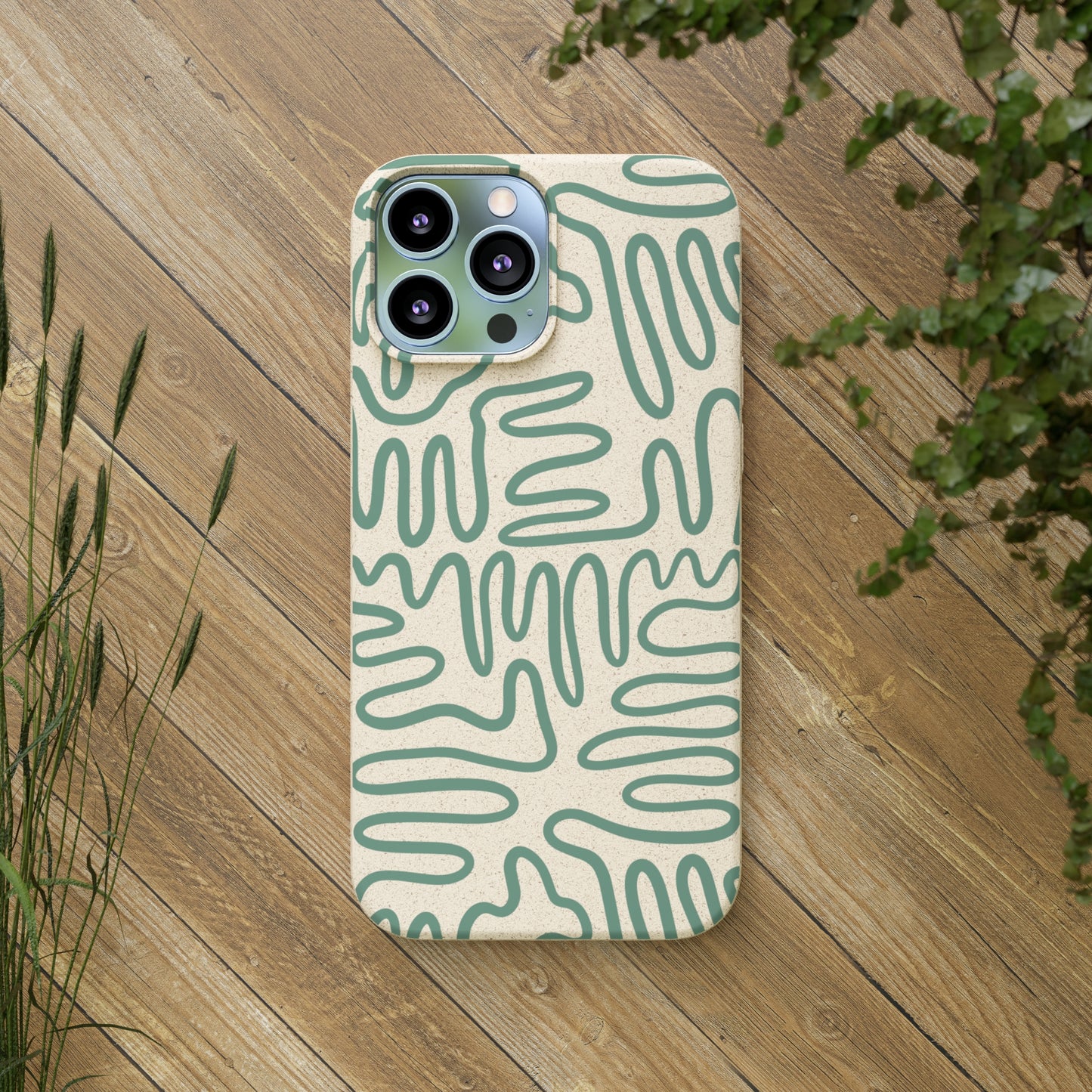 Green Squigles | 100% Biodegradable Phone Case