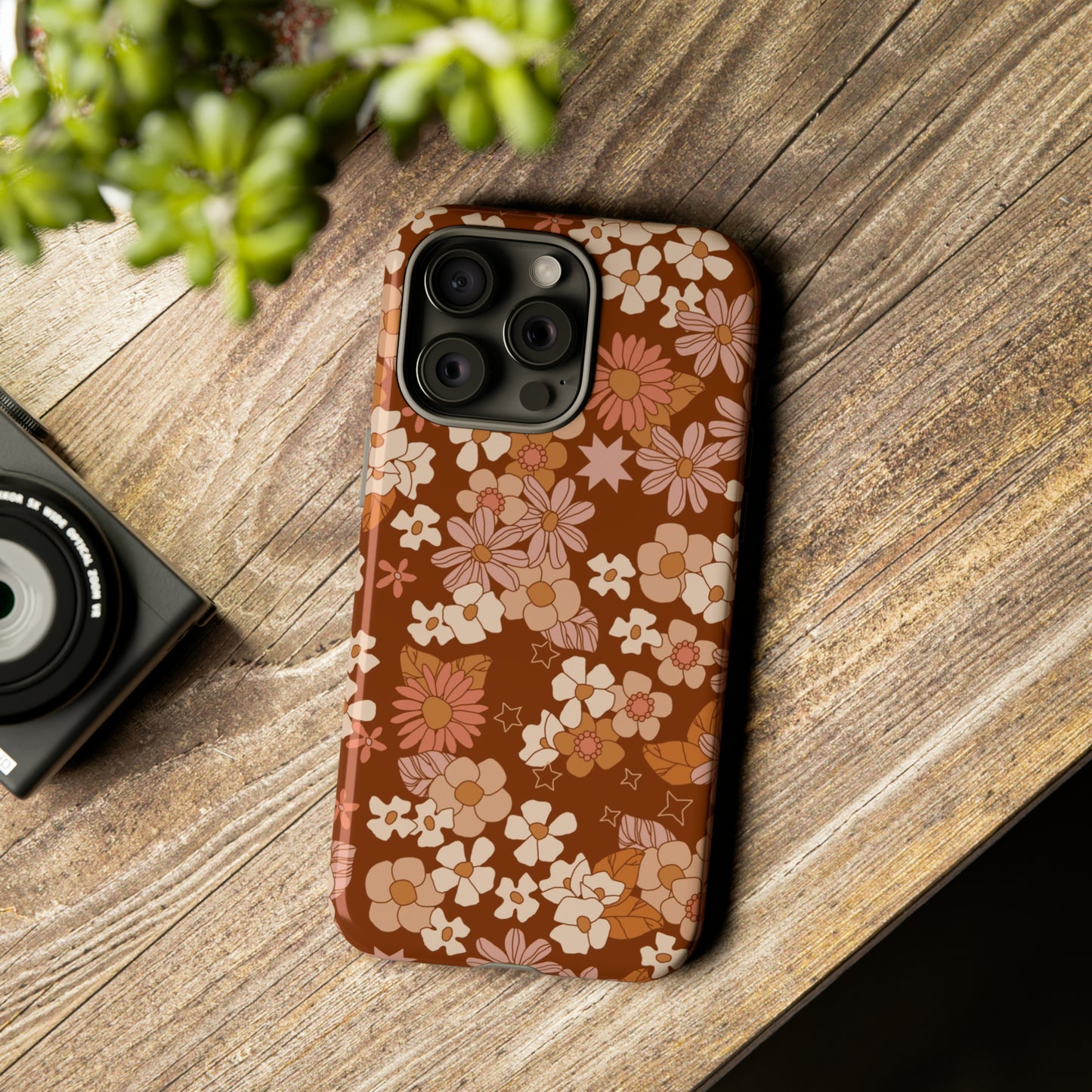 Deep Maroon Meadow | Tough Phone Case