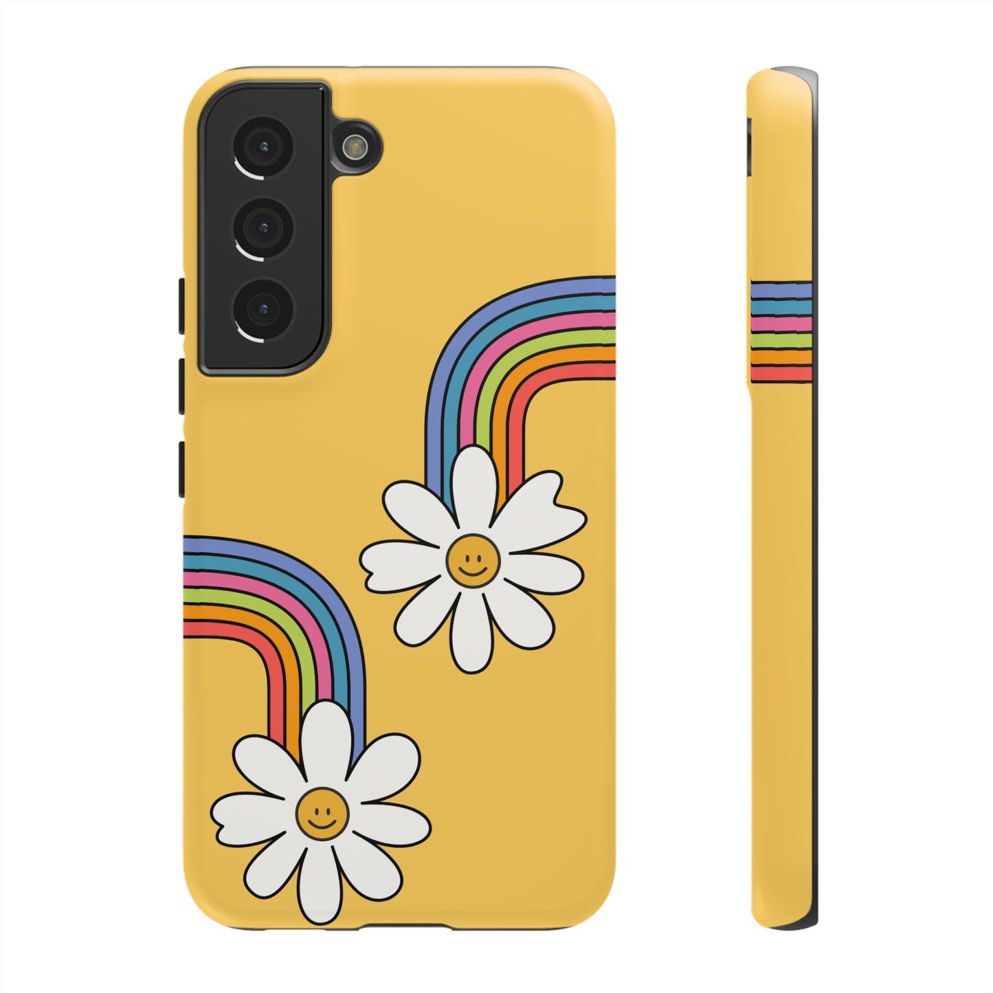 Groovy Rainbow Smiley Faces Phone Case- Tough Cases